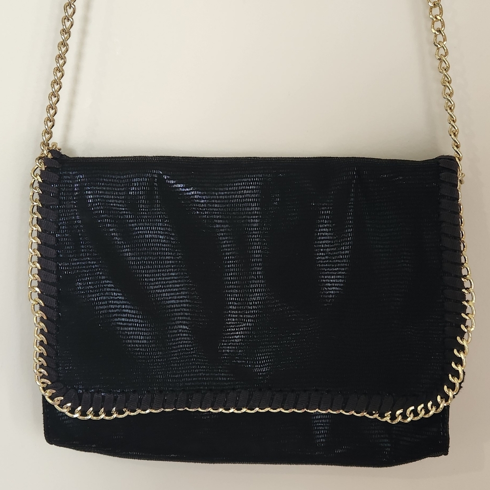 INC Black Crossbody/Shoulder Evening Bag. Size 10x7"